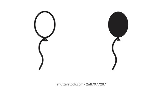 Balloon icon for web designs. outline and clipart icons set