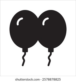 balloon icon with white background