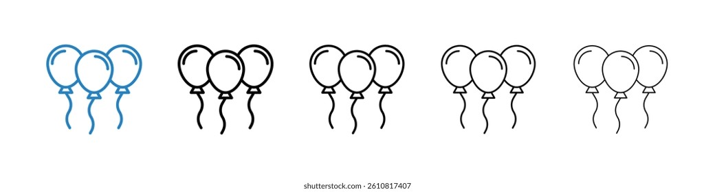 Balloon icons collection vectors for web ui