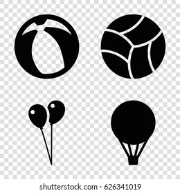 Balloon icons set. set of 4 balloon filled icons such as 
