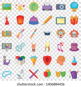 Balloon icons set. Cartoon style of 36 balloon vector icons for web for any design
