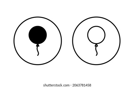 Balloon icons set. Party balloon sign and symbol