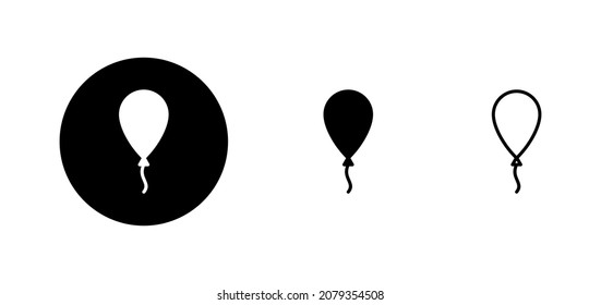 Balloon icons set. Party balloon sign and symbol