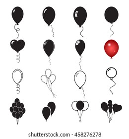 Balloon icons. Vector illustration