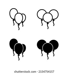 Balloon icons vector. Party balloon sign and symbol