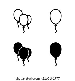 Balloon icons vector. Party balloon sign and symbol