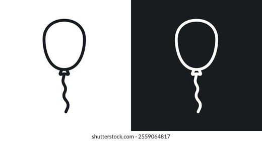 Balloon icons. vector set in black colors