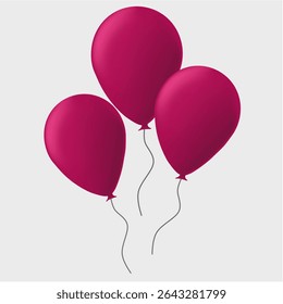 balloon illustration for birthday, celebration, new year or other design assets