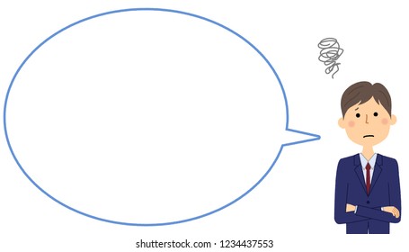 It is a balloon illustration of a businessman.