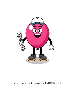 balloon illustration cartoon as a mechanic , character design