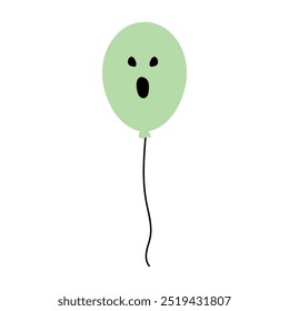 Balloon illustration for Halloween party preparation