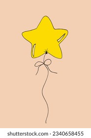 Balloon illustration image. 
Hand drawn image artwork of a balloon. 
Simple cute original logo.
Hand drawn vector illustration for posters, cards, t-shirts.