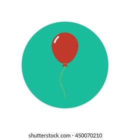 Balloon illustration on the green background. Vector illustration