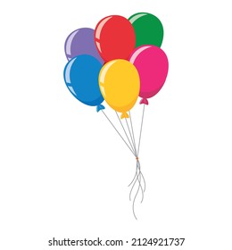 Balloon illustration on transparent background