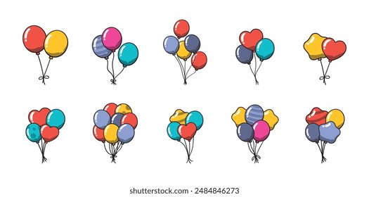 Balloon Illustration Set Collection Bundle
