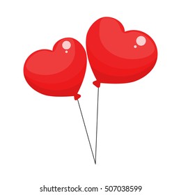 Balloon isolated icon on white background.Decoration for holidays and birthday party. Flat style vector illustration.