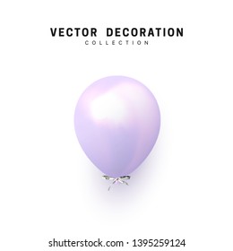Balloon isolated on white background. Holiday element design realistic baloon