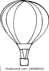 Balloon isolated on white. Vector illustration of hand drawn.