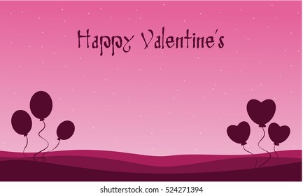 Balloon landscape Valentine Days backgrounds