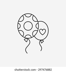 balloon line icon