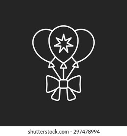 balloon line icon