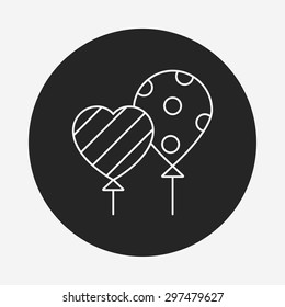 balloon line icon