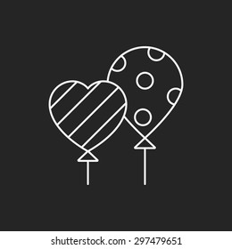 balloon line icon