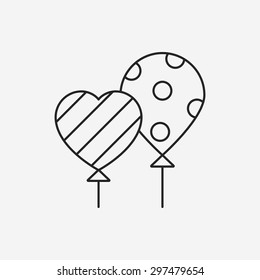 balloon line icon