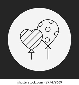balloon line icon