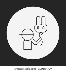 balloon line icon