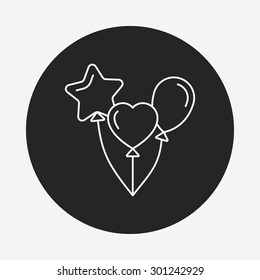 balloon line icon