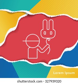 balloon line icon