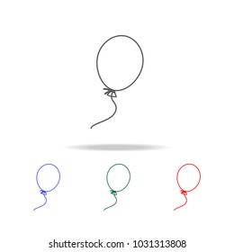 balloon line icon. Elements in multi colored icons for mobile concept and web apps. Icons for website design and development, app development on white background