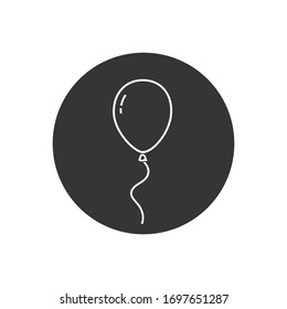 Icono de línea de globo aislado en fondo blanco. Vector