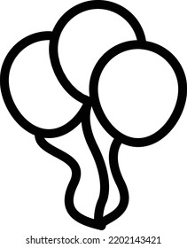 Balloon line icon. linear style sign for mobile concept and web design. Balloon Outline
vector icon. symbol, logo ilustration. sign vector graphic