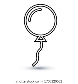 Icono de línea de globo, signo de vector de contorno, pictograma de estilo lineal aislado en blanco. Símbolo, ilustración del logotipo. Trazo editable. Ilustración vectorial Eps10.