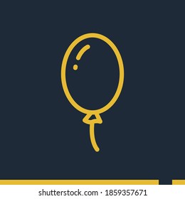 balloon line icon, outline vector illustration.