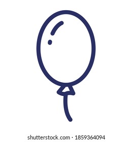 balloon line icon, outline vector illustration.