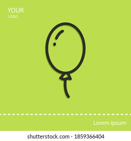 balloon line icon, outline vector illustration.