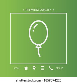 balloon line icon, outline vector illustration.