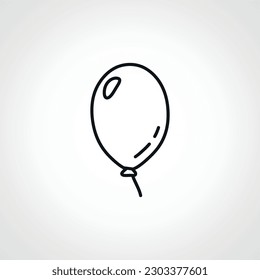 balloon line Icon. balloon web linear icon.