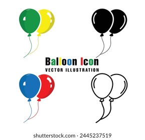 Balloon Linear  And Filled Icon. Balloon anniversary icon. Balloon icon Web, Ui. vector illustration concept.