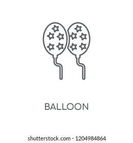 Balloon linear icon. Balloon concept stroke symbol design. Thin graphic elements vector illustration, outline pattern on a white background, eps 10.
