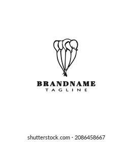 balloon logo cartoon icon design template black modern isolated vector illustration