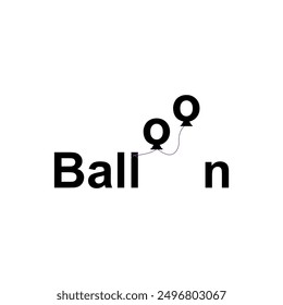 BALLOON Diseño de logotipo creativo, Diseño de logotipo tipográfico, Logotipo de diseño de identidad