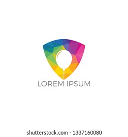 Balloon logo design. Happiness logotype concept. Celebration air balloon symbol.