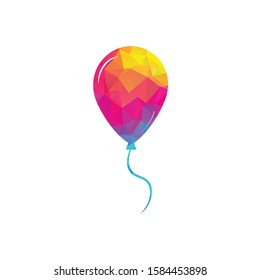 Balloon logo design. Happiness logotype concept. Celebration air balloon symbol.	