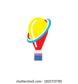 Ilustración vectorial de diseño de logotipo de globo globo
