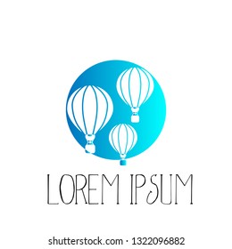 balloon logo illustration for creative media corporation, company, industry or organization