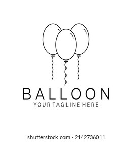 diseño de ilustración vectorial de logotipo de globo, tres globos en círculo